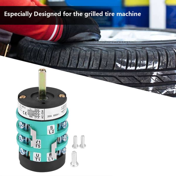 220V/380V Däckbytesmaskin Motor Framåt Backåt Strömbrytare Vridbords Pedal Strömbrytare 20A (B)