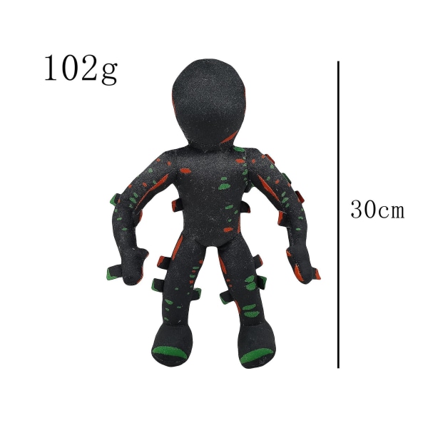 Door Roblox -hahmo paniikkipelissä, ympärillä pehmolelu-nukke A Doors Black Robot