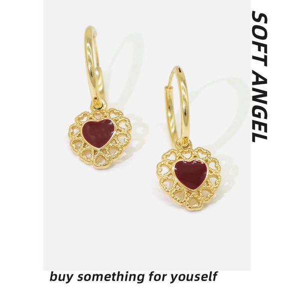 Örhänge Vintage Heart Stud Modesmycken Ac6028