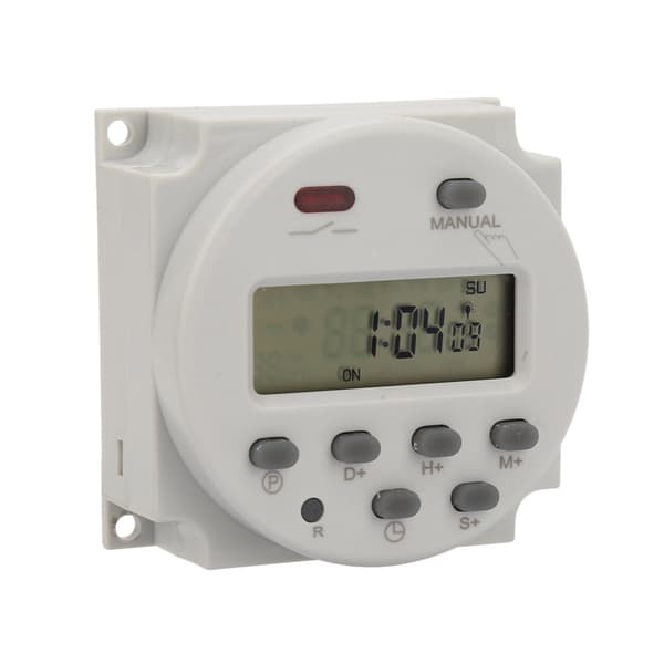 7-dagers programmerbar digital display timerbryter 1S til 168 timer 5VA 5V DC