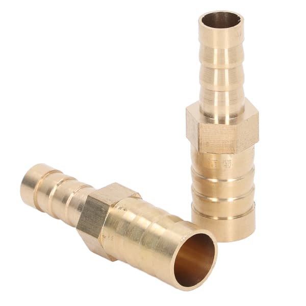 2 Messing Slangefittings Barb Reducer Hex Reducerende Barb Connector 12mm 1/2 tomme til 8mm 5/16 tomme
