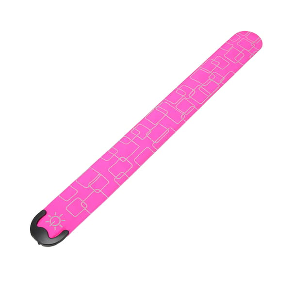 USB Oppladbart LED Sikkerhetsarmbånd Lys Justerbart 3 Nivåer Rosa for Nattløping