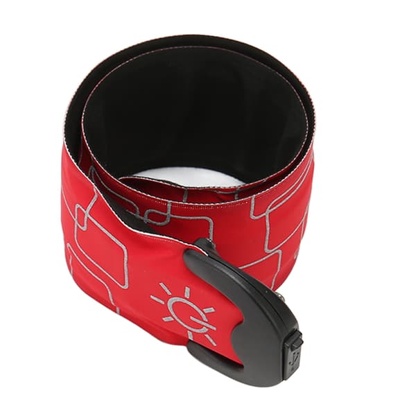USB Oppladbart LED Sikkerhetsarmbånd Lys Justerbart Armbånd for Nattløping Rød