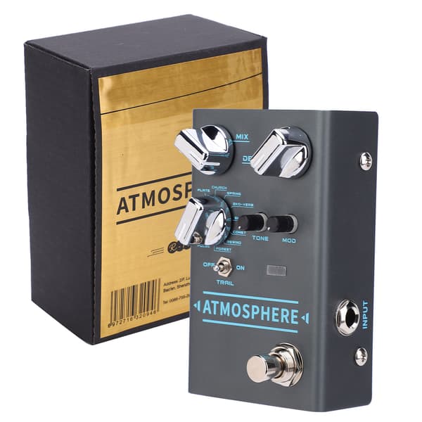 Digital Reverb Pedal 9 Ambiance Effects Bypass Gitarrtillbehör R4