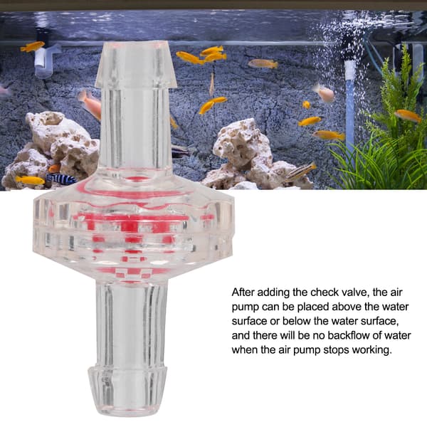 10-pack Akvarium Luftpump Backventil Vattenstopp Tillbehör 7mm