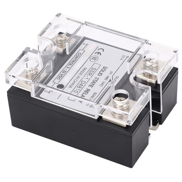 10A Solid State Relé DC Kontroll AC SSR Modul 24-480VAC Lastspenning