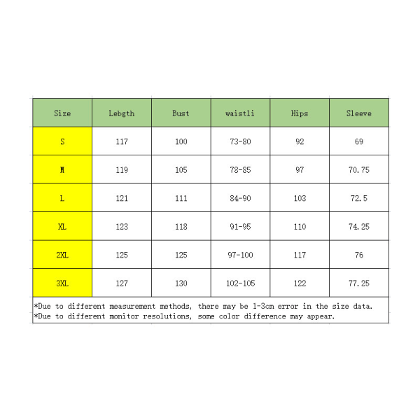 Efterår og vinter sexet langærmet damekjole med v-udskæring yellow 3XL