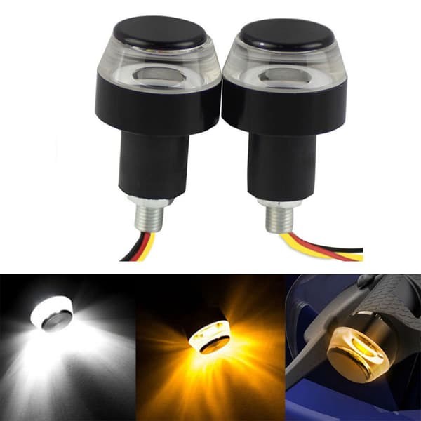 Brugt motorcykel LED blinklys styrgreb hvid gul
