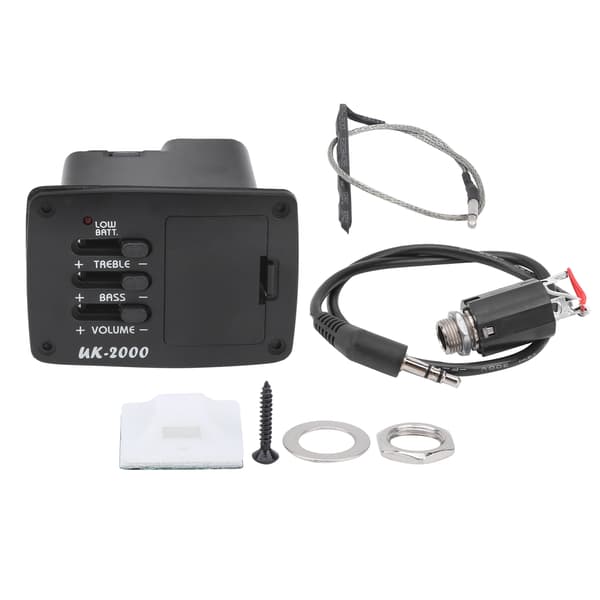 Ukulele Gitar Pickup med 12dB Equalizer Musikkinstrumenttilbehør