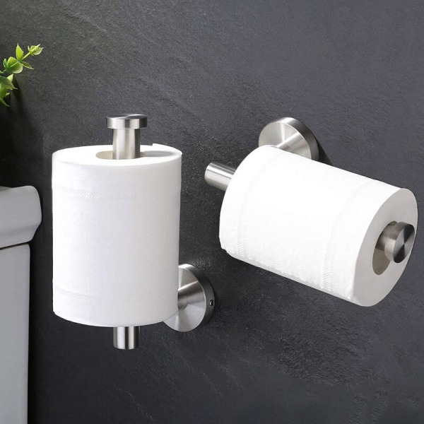 Vægmonteret rund perforeret blank papirrulleholder Toiletpapirholder Badeværelsesudstyr til toilet