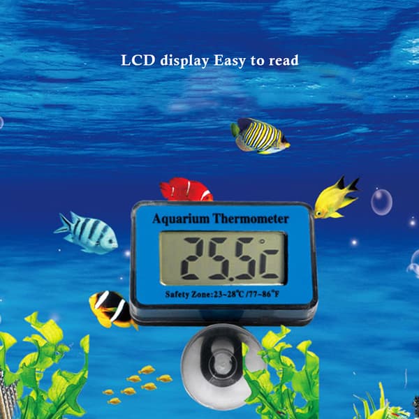 LCD Display Digital Akvarium Termometer Nedsänkbar Vattentemperaturmätare