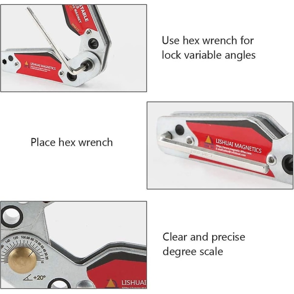Magneettinen hitsausjalusta säädettävät kulmat (20-200), magneettihitsaustelineen hitsaustarvikkeet