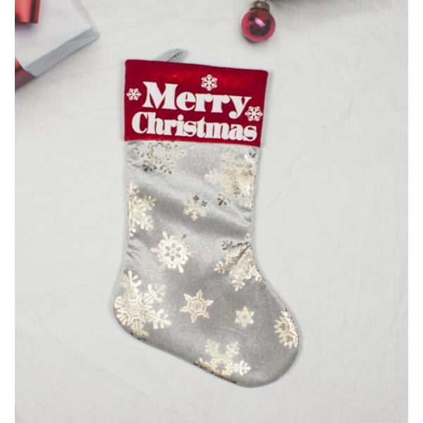 Bronzing Snowflake Socks Julstrumpor Juldekorationer(3)