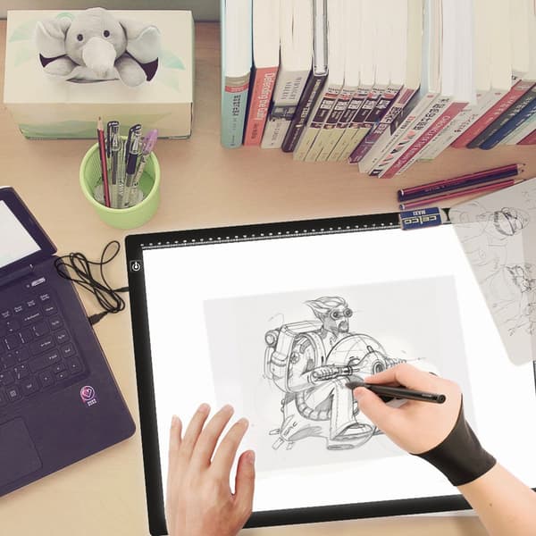 To-fingerhandske til grafisk tegnetablet-kunstner