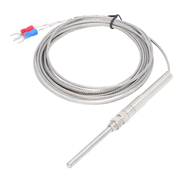 BERM K Typ Termoelement Temperatursensor Skärmad Sond Detektor Mätare 50mm 3 Meter