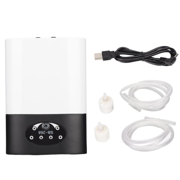 Tyst AC DC Dubbelladdning Låg Förbrukning Stabil Mini Akvarium Luftpump