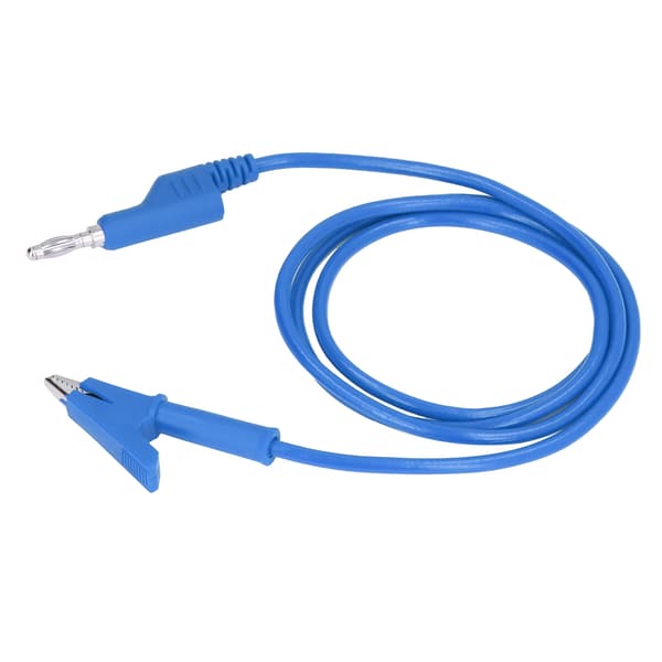 Krokodilleklemme Testkabel Bananplugg Fleksibel Ledning Elektrisk Testing J70035 1 4mm Blå