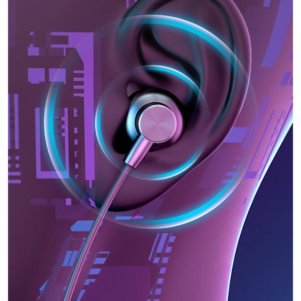 Speldedikerat, halsmonterat, bluetooth -headset (rosa)