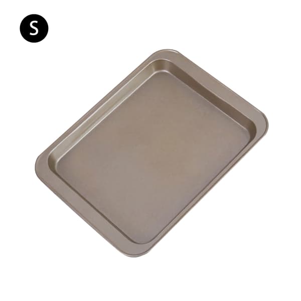 Metallisk Rektangulær Brødform Flerbruks Holdbar Bakeplate DIY Bakverk 24 X 18 cm Gull
