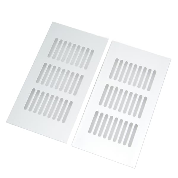 Aluminiumslegering Sølv Rektangulær Ventilationsrist Dækning 80x150mm 3.14x6in til Skab RV Camper Varmeafledning