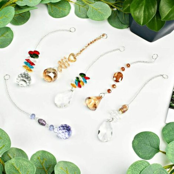 Crystal Suncatcher Window, Crystal Decoration Riipus, Crystal Glass Prism Lamp Decoration Riipus, Kristallilasipallo f