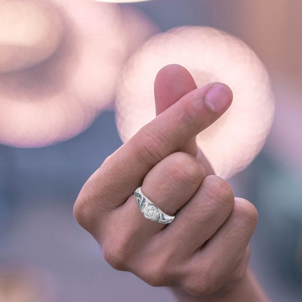 Kompakt ring Delikat Smidig Långvarig Legering Gem Ring För Alla Hjärtans Dag Blue US 6