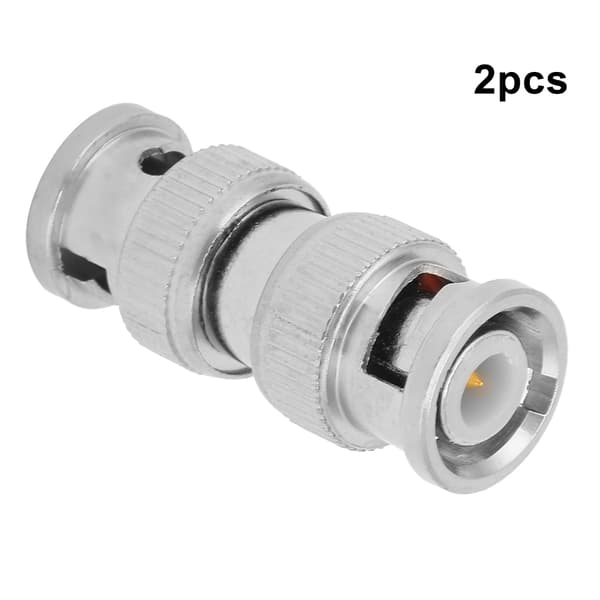 2 st BNC Hane till BNC Hane Koaxial RF-adapter för CCTV-säkerhetskamera