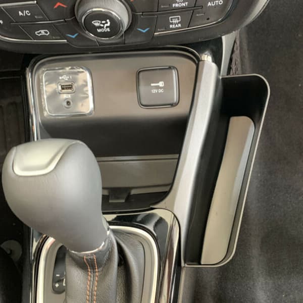 Bil girskiftpanel side oppbevaringsboks midtkonsoll arrangørbrett passer til Jeep Compass 2017-2019