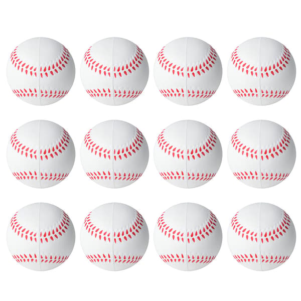 12PCS 6.3CM Barnlekplats Full Core Mjuk EVA Elastisk Boll Minska Tryck Stress Barnleksak Baseboll