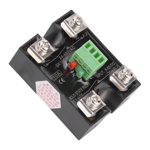 BERM Solid State Relä Dubbelkanal DC Kontroll AC Enfas SSR 24 480VAC 10A BERM SK10DA