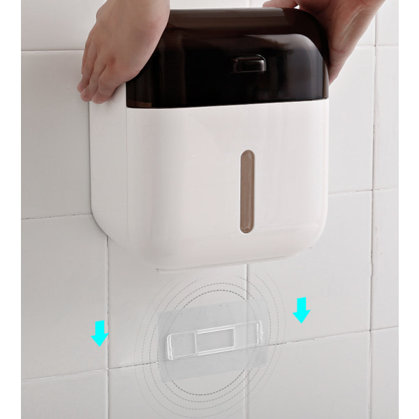 seinään kiinnitettävä wc-paperilaatikko, ilman porausta, wc-paperin säilytykseen (vaaleanpunainen)