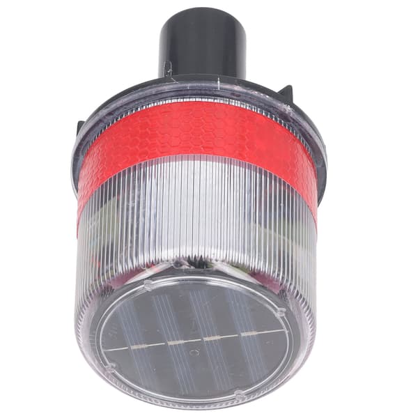 Soldrevet LED Strobe PC Shell Reflekterende Vandtæt Switch Beacon Advarselslys Sikkerheds Strobe