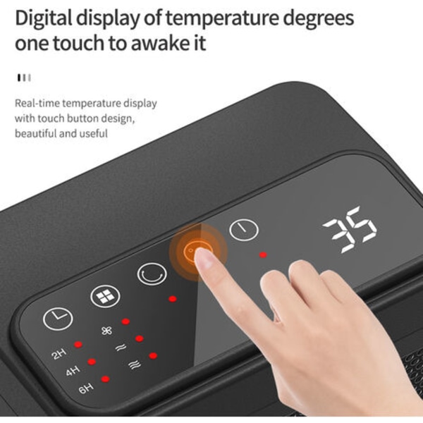 Desktop Mini PTC Heater Quick Heat Silent Heater til hjemmet