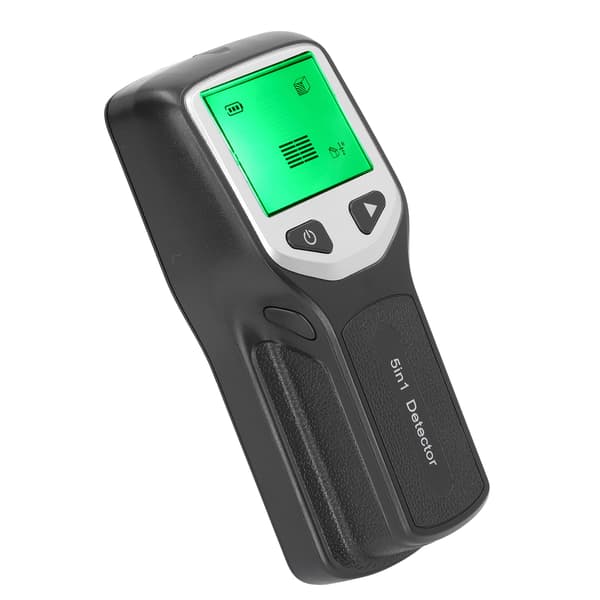 5 in 1 Stud Finder Wall Scanner - Trä, AC Wire Detection - HD LCD Display - Silver