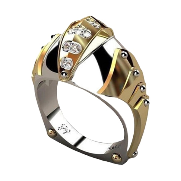 Unisex-ring indlagt kunstnerisk dekorativ fiskemund-fingerring til gave US 7