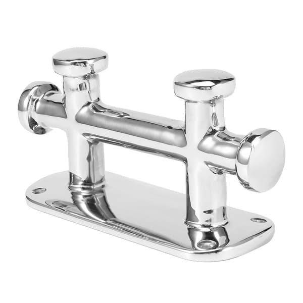 Marine Dobbelt Kryds Båd Pullert Fortøjningsklampe Dæk Hardware Rustfrit Stål 145x61x85mm