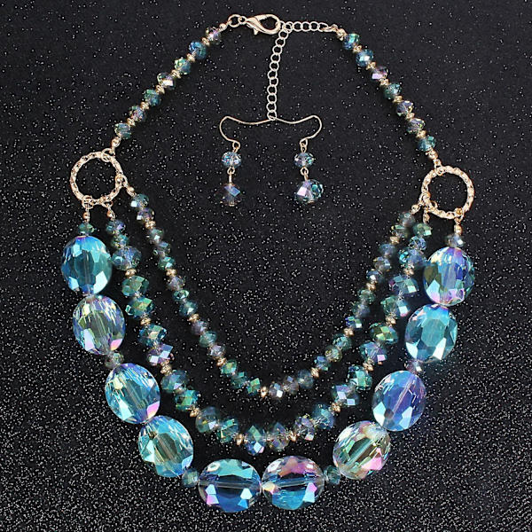 Halskæde Crystal Choker Fashion smykker B1559