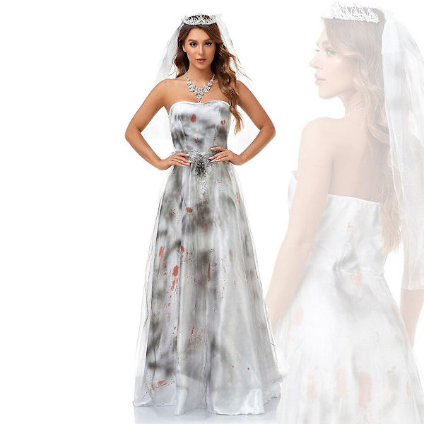 Bloody Ghost Bride Cosplay Veil Set Color1 XL