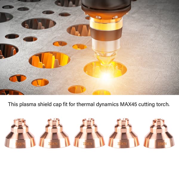 Plasma Shield Cup Cap for MAX45 plasmakutter, 5-pakning