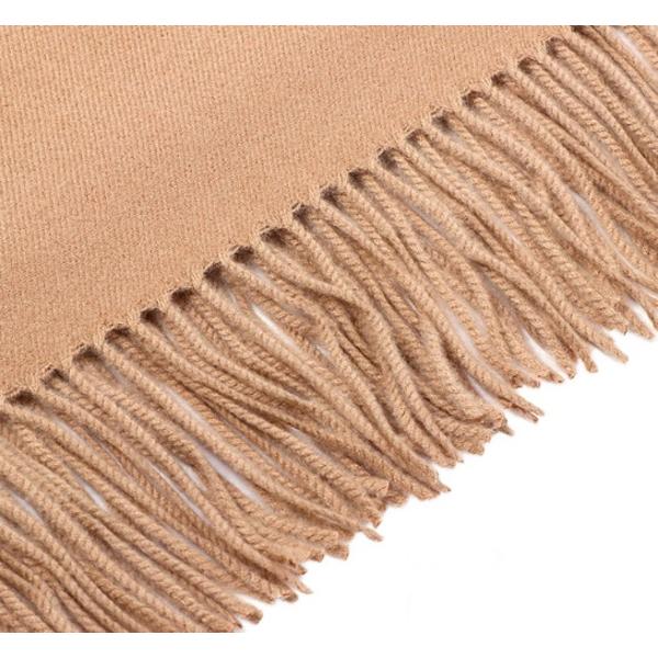 Cashmere halsduk höst och vinter förtjockad varm sjal vintersjal (kamel)