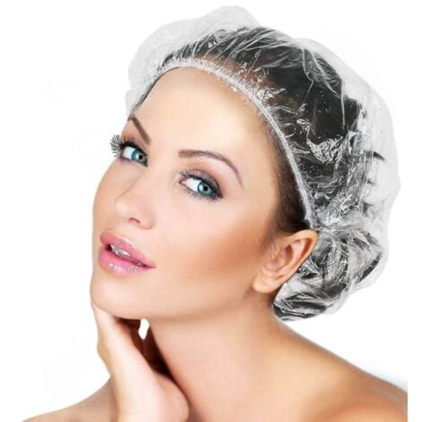 100 kertakäyttöistä suihkumyssyä, vedenpitävä paksuuntuva elastinen cap, kylpylä Home Naisten hiuslakit - 100 kpl