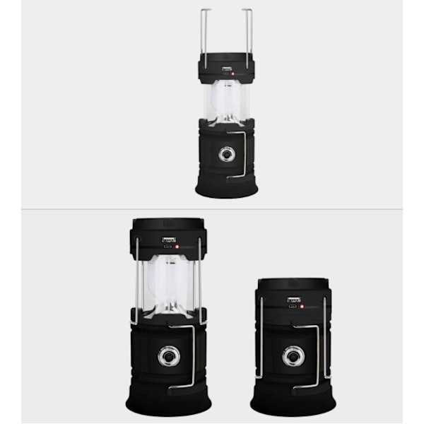 Utomhus LED campinglampa Bärbar USB uppladdningsbar nödlampa (glöder rött)