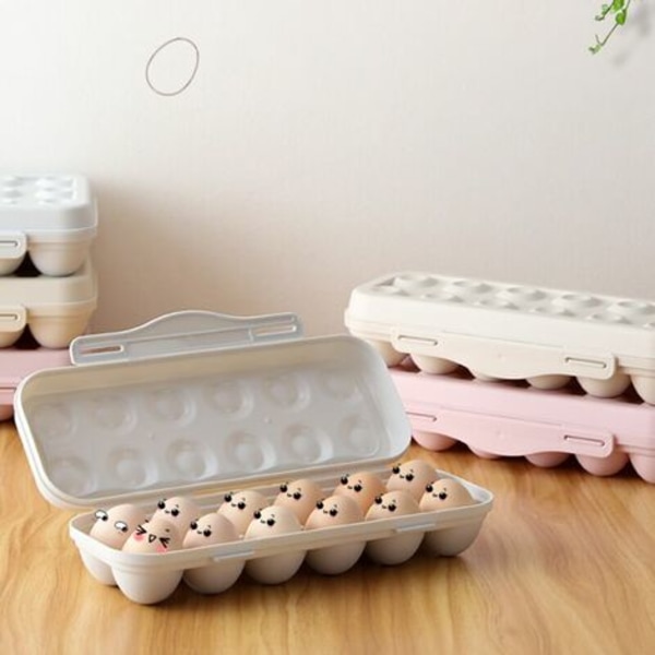 Äggförvaringslåda, 2 stycken Ägglåda Kylskåp, Ägglåda i plast, Kylskåp Ägghållare, 12 äggförvaringslåda, för ägg