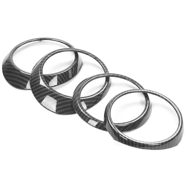 Kolfiberstil Central Kontroll Luftventil Trim Ring Dekoration för Tacoma 2016-2020
