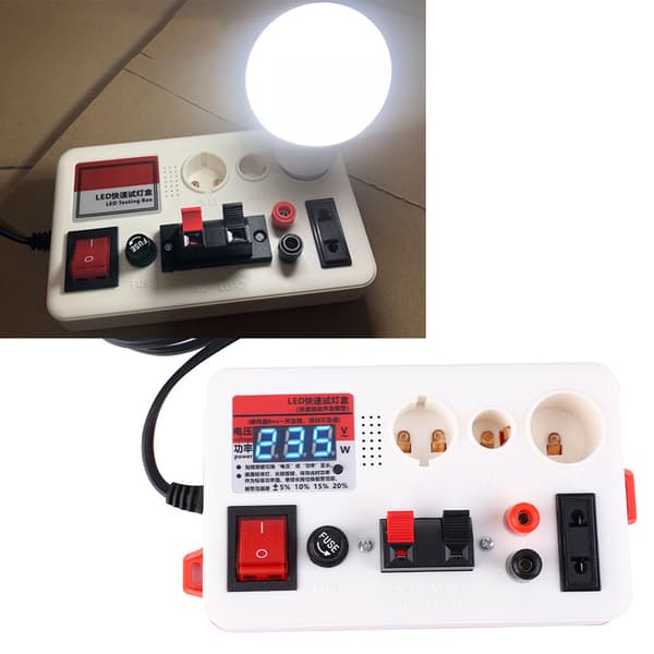 LED Snabb Lamp Testare Spänning Effekt Kontroll 220V EU Kontakt Typ A