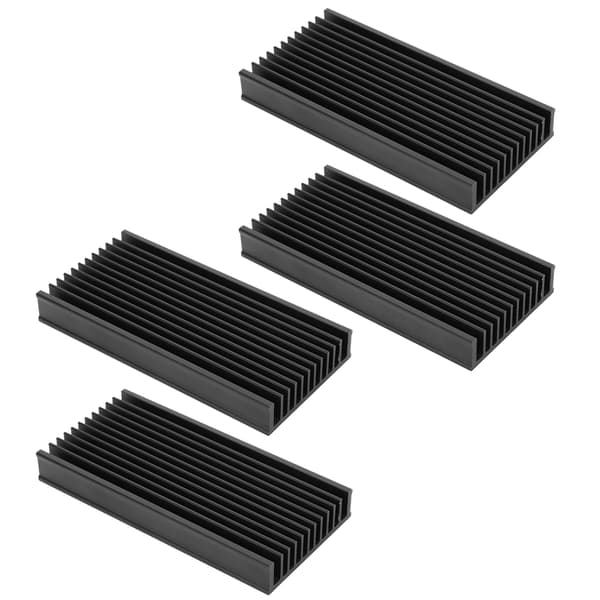 4 STK Q50x12.7x100 Aluminium Køleplade Køler til Printkort Chip