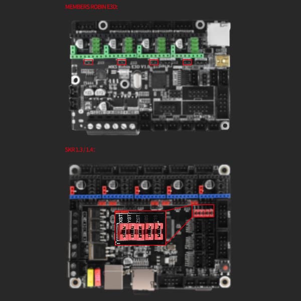 5-pak Stepper Motor Driver Ultra Silent Stepstick 2.5A UART Nema17 Stepper Motor Driver Modul til TMC2208
