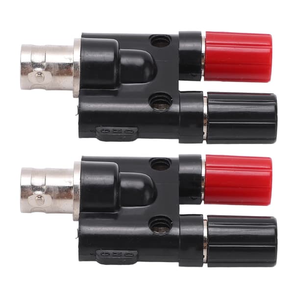 2-vejs BNC til 4 mm dobbelt bananstik Binding Post RF koaksial splitteradapter