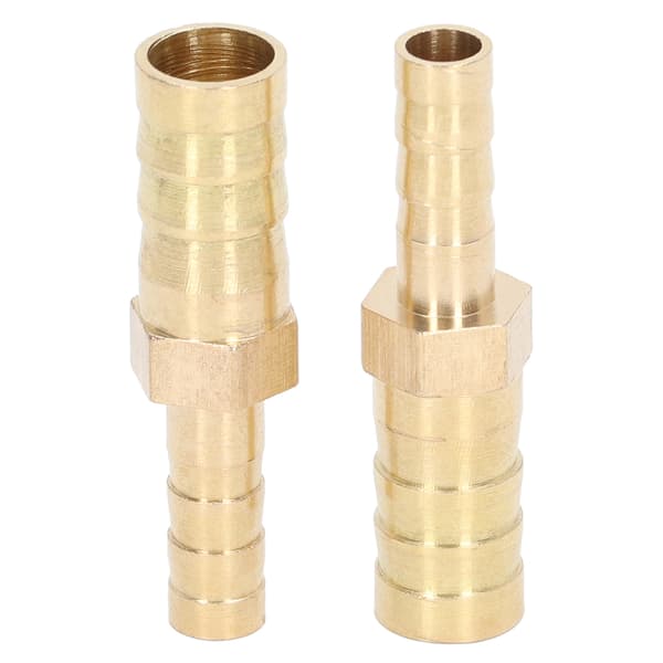 Messingrør Barber 10 mm 3/8 til 6 mm 1/4 Pakke med 2