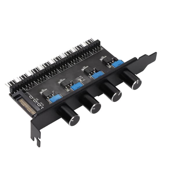 PC Fläkt Hub 8 Kanaler 4 Rattar Hastighetskontroll för CPU Chassi HDD VGA PWM Fläkt Vattenkylningssystem